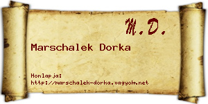 Marschalek Dorka névjegykártya